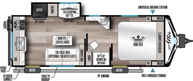 2023 EAST TO WEST RV ALTA 2350KRK, , floor-plans-day image number 0